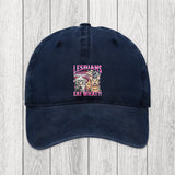 Tokyosol Lesbians Eat What?! Funny Washed Cap