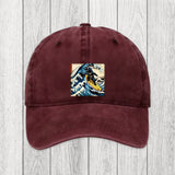 Tokyosol Dinosaur Surfing Japanese Washed Cap