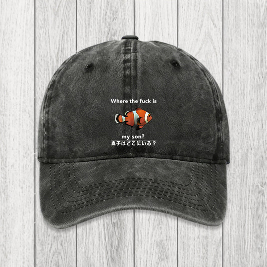 Tokyosol Fish Looking For Son Washed Cap