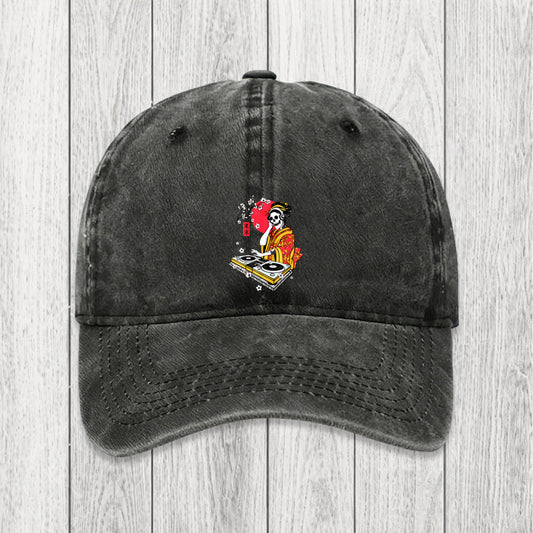 Tokyosol Japanese Geisha DJ Skull Washed Cap