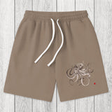Tokyosol Octopus Japanese Calligraphy Washed Shorts