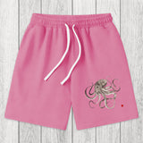 Tokyosol Octopus Japanese Calligraphy Washed Shorts