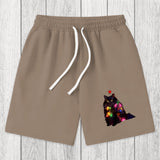 Tokyosol Christmas Lights Cat Washed Shorts