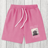 Tokyosol Funny Melancholy Cat Washed Shorts
