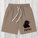 Tokyosol Japanese Fortune Cat Washed Shorts