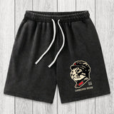 Tokyosol Chinese Spirit Cat Washed Shorts
