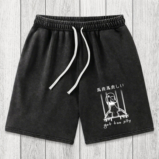 Tokyosol Got Too Silly Washed Shorts