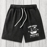 Tokyosol Funny Electric Shock Skeleton Washed Shorts
