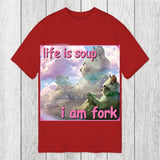 Tokyosol Life is Soup I am Fork Funny Cat Meme Classic T-Shirt