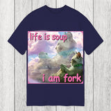 Tokyosol Life is Soup I am Fork Funny Cat Meme Classic T-Shirt