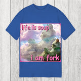 Tokyosol Life is Soup I am Fork Funny Cat Meme Classic T-Shirt