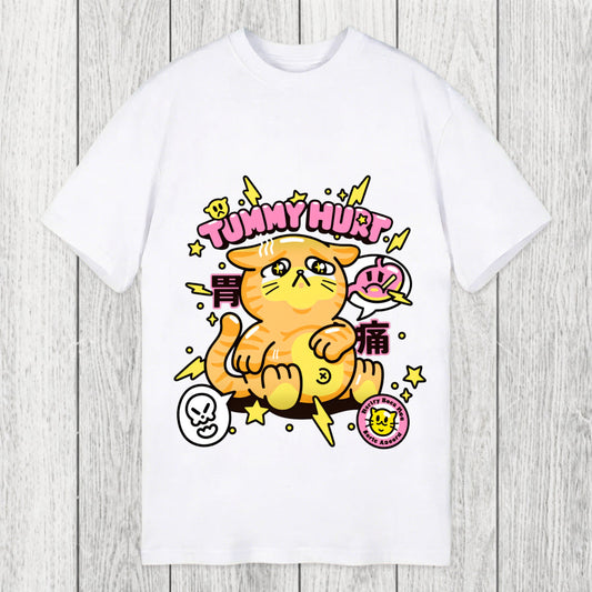 Tokyosol Tummy Hurt Cute Cat Classic T-Shirt