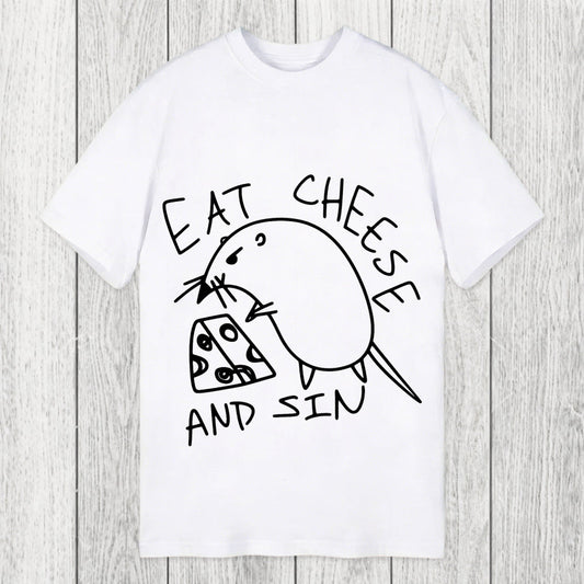 Tokyosol Eat Cheese And Sin Meme Classic T-Shirt