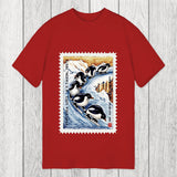 Tokyosol Gliding Penguin Stamp Classic T-Shirt