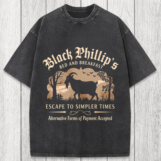Tokyosol Black Phillip Bed & Breakfast Washed T-Shirt
