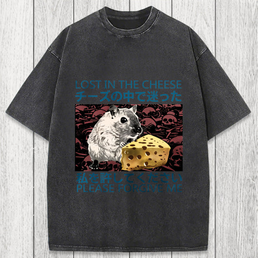 Tokyosol Lost in Cheese Japanese Rat Washed T-Shirt