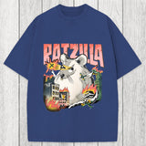 Tokyosol Funny RATZILLA Washed T-Shirt