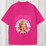 Tokyosol Alpha Male Funny Kitten Washed T-Shirt
