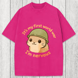 Tokyosol Nervous Hamster Meme Washed T-Shirt