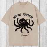 Tokyosol STAY WEIRD Catopus Washed T-Shirt