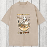 Tokyosol Ramen Cat Washed T-Shirt