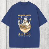 Tokyosol Ramen Cat Washed T-Shirt