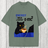 Tokyosol Cat Coffee Energy Formula Washed T-Shirt