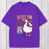 Tokyosol Go Feed Your Local Duck Funny Washed T-Shirt