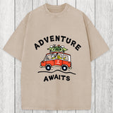 Tokyosol Adventure Awaits Washed T-Shirt