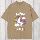 Tokyosol Alpha Male Energy Unicorn Washed T-Shirt