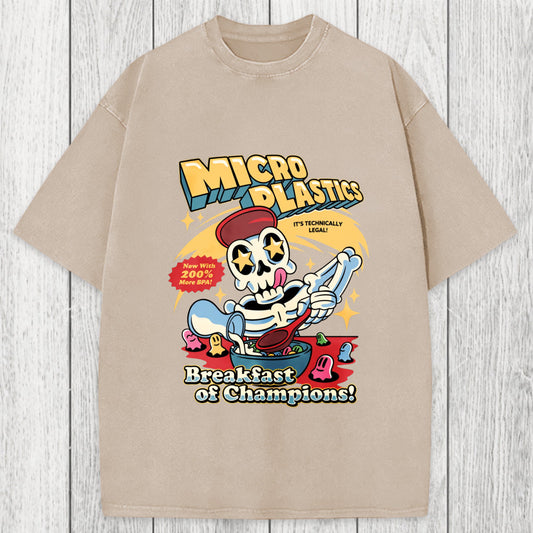 Tokyosol Microplastics Skeleton Meme Washed T-Shirt