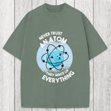 Tokyosol Funny Atom 100% Ring Spin Washed T-Shirt