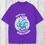 Tokyosol Funny Atom 100% Ring Spin Washed T-Shirt