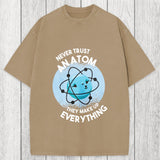 Tokyosol Funny Atom 100% Ring Spin Washed T-Shirt