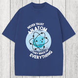 Tokyosol Funny Atom 100% Ring Spin Washed T-Shirt
