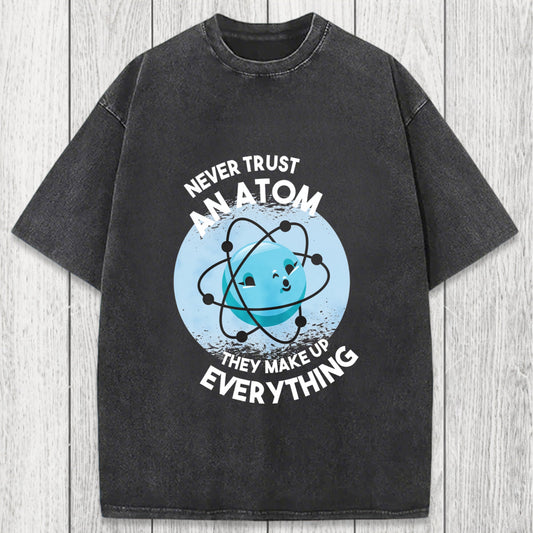 Tokyosol Funny Atom 100% Ring Spin Washed T-Shirt