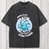 Tokyosol Funny Atom 100% Ring Spin Washed T-Shirt