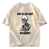 Tokyosol Funny Skeleton Meme Fleece Lined T-Shirt