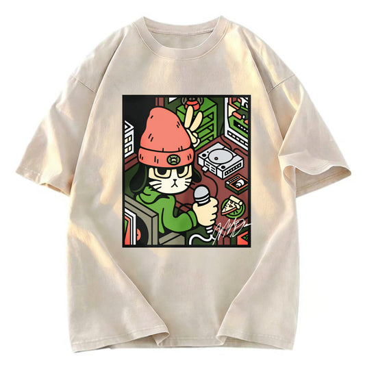 Tokyosol Rapper Cat Fleece Lined T-Shirt