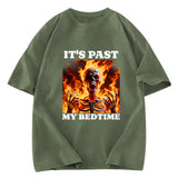 Tokyosol It's Past My Bedtime Funny Skeleton Meme Washed T-Shirt