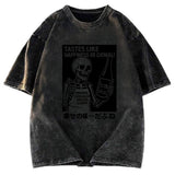 Tokyosol Taste Of Happiness Funny Washed T-Shirt