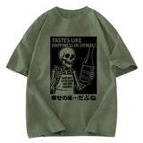 Tokyosol Taste Of Happiness Funny Washed T-Shirt