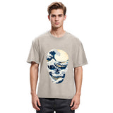 Tokyosol Great Wave Skull Cotton Washed T-Shirt
