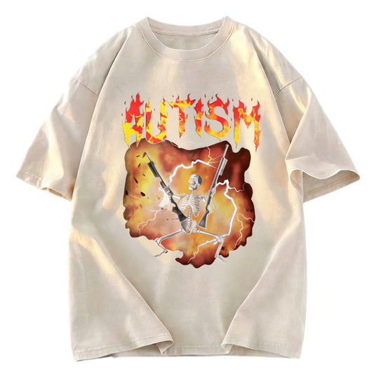 Tokyosol Autistic Funny Skeleton Classic T-Shirt