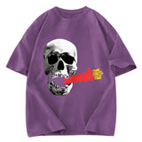 Tokyosol Smoke Flame Hiphop Washed T-Shirt