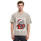 Tokyosol Merry Christmas Skeleton Washed T-Shirt