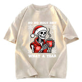 Tokyosol Merry Christmas Skeleton Washed T-Shirt