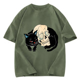 Tokyosol Neko Skull Washed T-Shirt