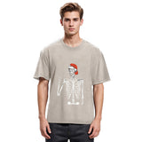 Tokyosol Halloween Cool Boy Skeleton Washed T-Shirt