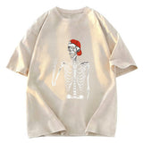 Tokyosol Halloween Cool Boy Skeleton Washed T-Shirt
